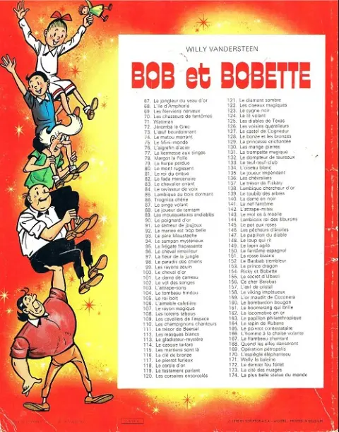 Verso de l'album Bob et Bobette Tome 77 La kermesse aux singes
