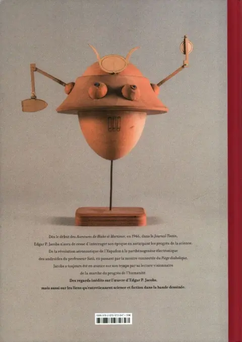 Verso de l'album Scientifiction Blake et Mortimer au musée des Arts et Métiers