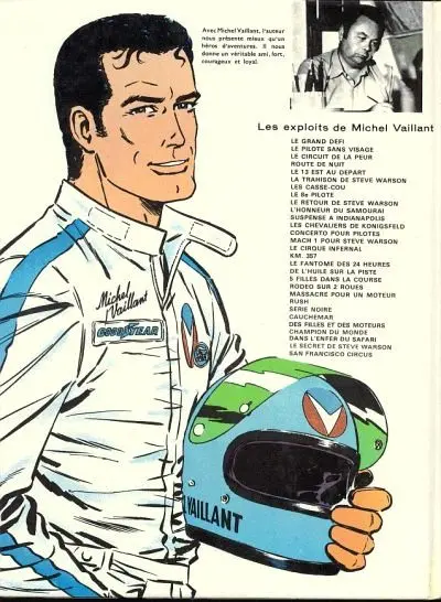 Verso de l'album Michel Vaillant Tome 16 Km. 357