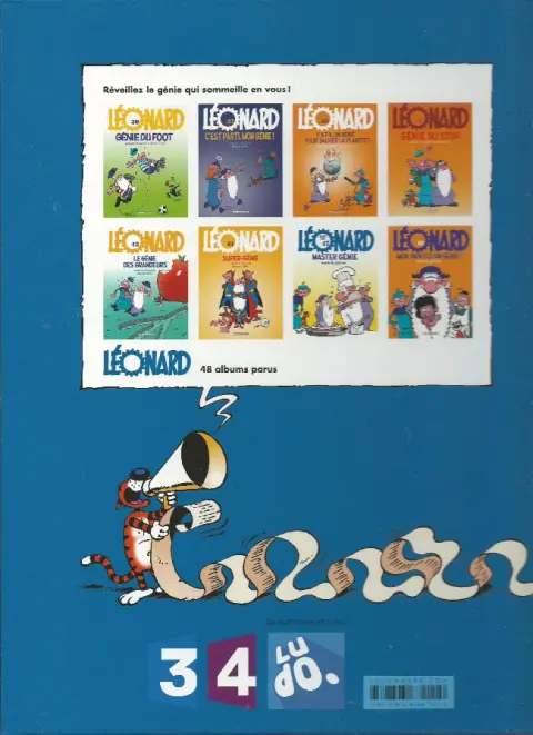 Verso de l'album Léonard Tome 44 Tour de génie