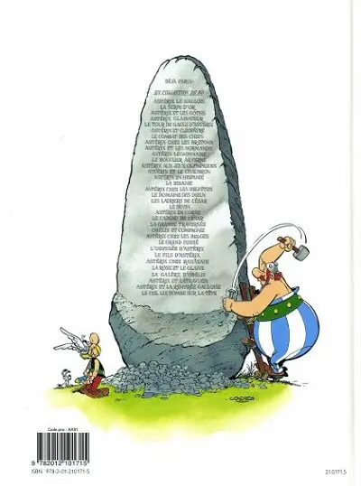 Verso de l'album Astérix Tome 12 Astérix aux Jeux Olympiques