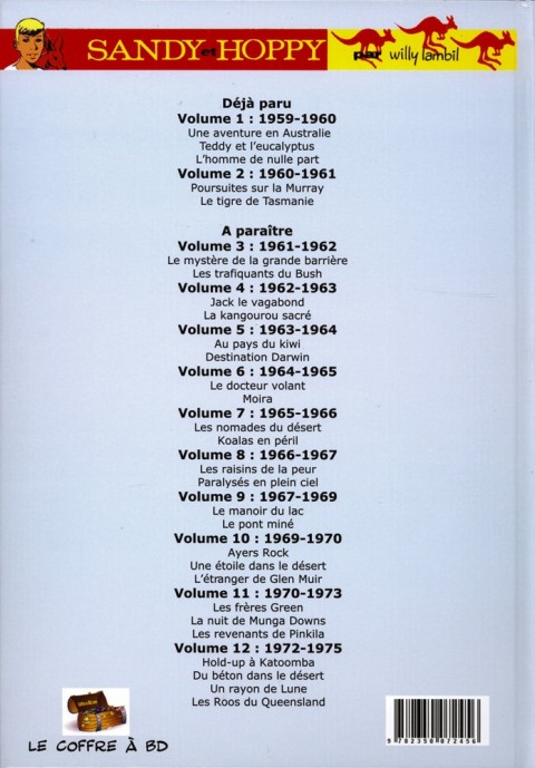 Verso de l'album Sandy & Hoppy Intégrale volume 2: 1960-1961
