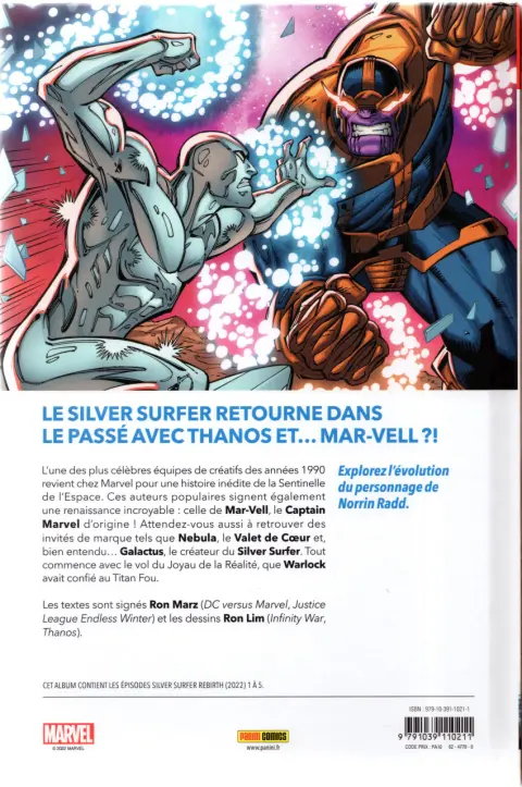 Verso de l'album Silver Surfer : Renaissance