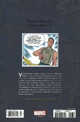 Verso de l'album Marvel Origines N° 6 Iron Man 1 (1963)