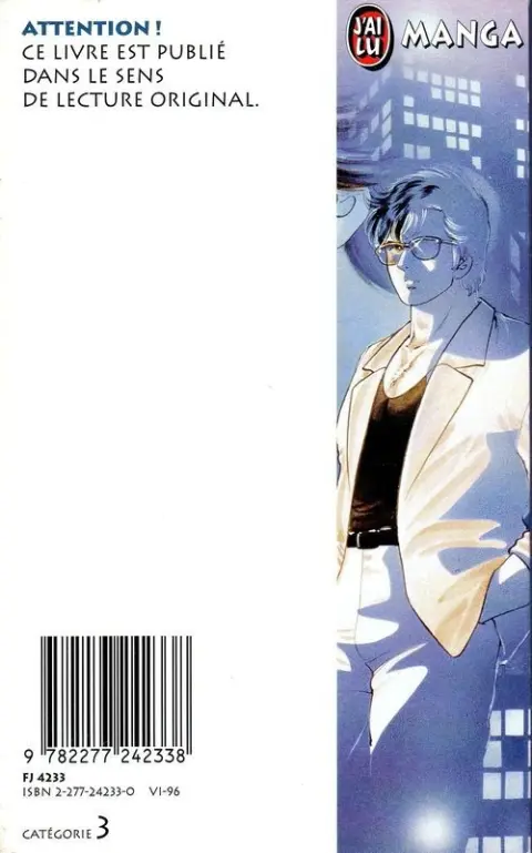 Verso de l'album City Hunter - Nicky Larson 4 Le Glas du destin