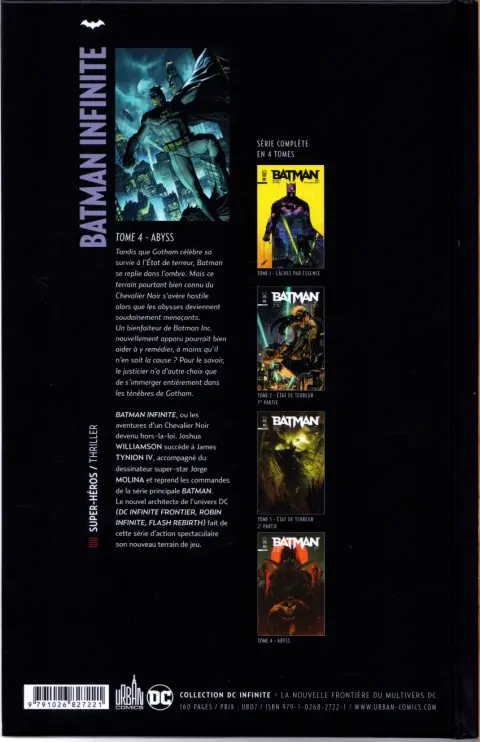Verso de l'album Batman Infinite Tome 4 Abyss