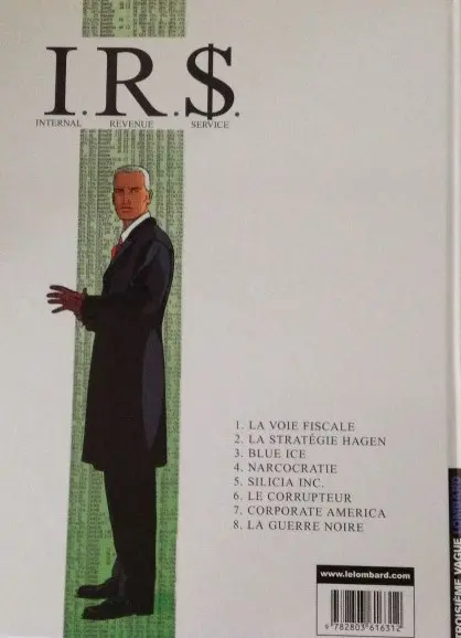 Verso de l'album I.R.$. Tome 3 Blue Ice