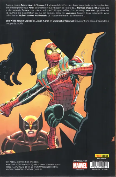Verso de l'album Marvel Comics Tome 17