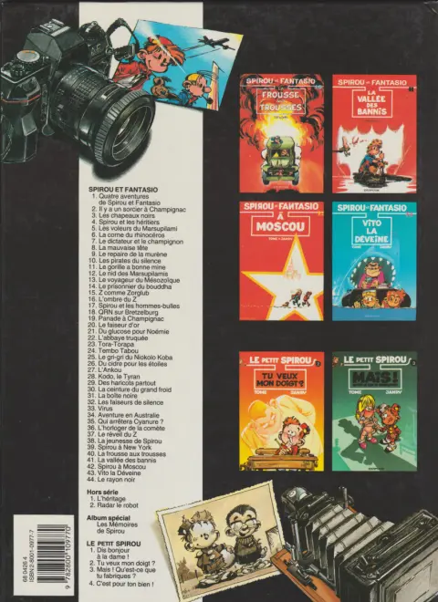 Verso de l'album Spirou et Fantasio Tome 30 La ceinture du grand froid