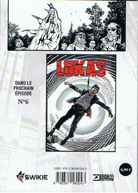 Verso de l'album Lukas 5 Masques