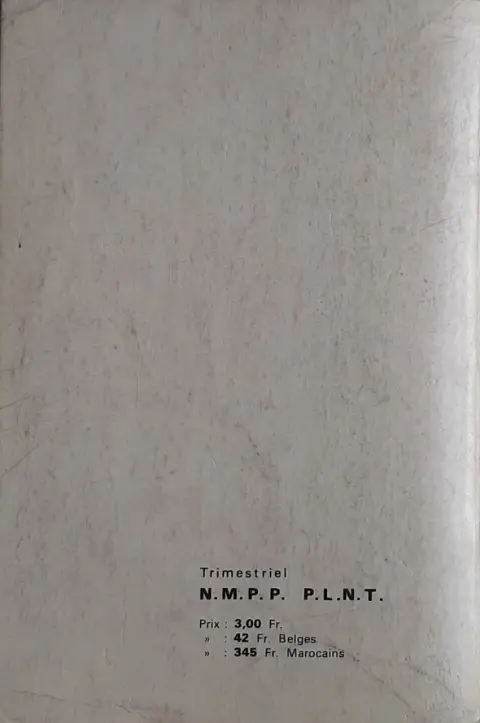 Verso de l'album Bengali Album N° 11