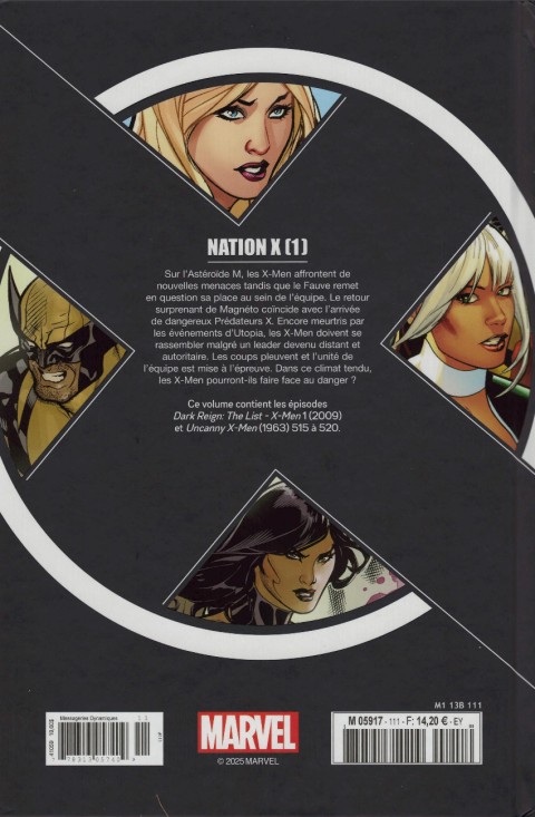Verso de l'album X-Men - La Collection Mutante Tome 111 Nation X (1)