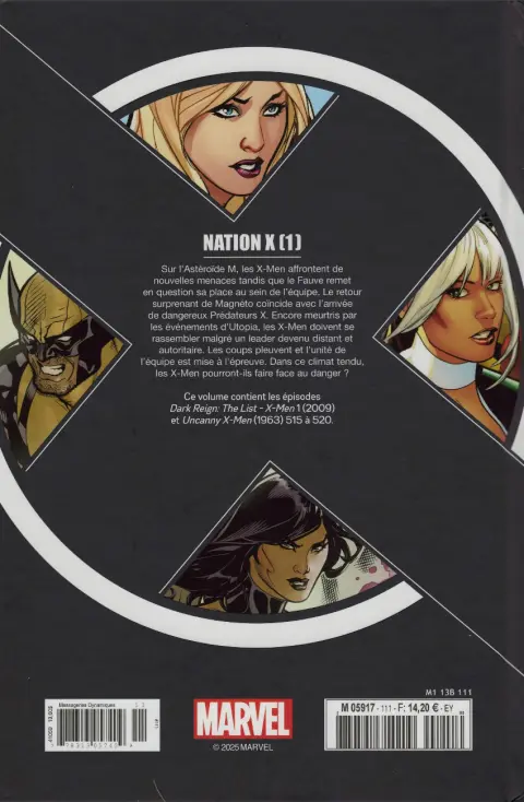 Verso de l'album X-Men - La Collection Mutante Tome 111 Nation X (1)