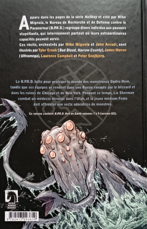 Verso de l'album B.P.R.D. - L'Enfer sur Terre Intégrale Volume 3