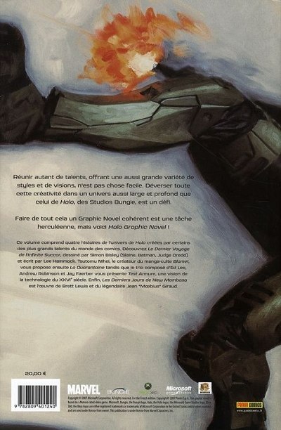 Verso de l'album Halo graphic novel