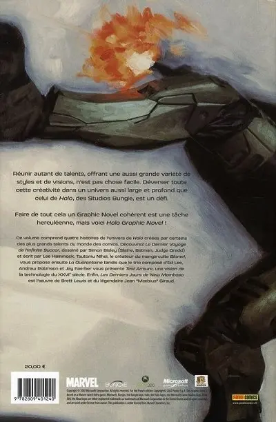 Verso de l'album Halo graphic novel