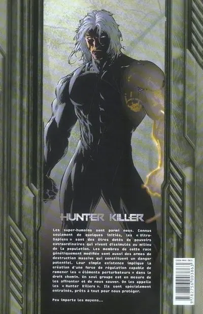 Verso de l'album Hunter killer 1 Révélations