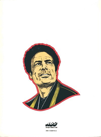 Verso de l'album Il était une fois... Kadhafi