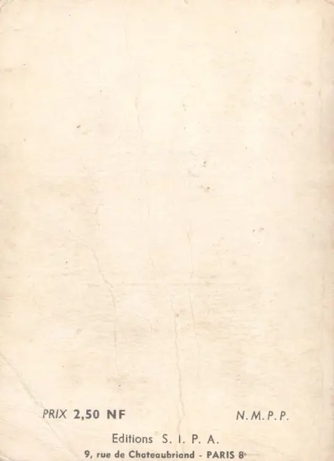 Verso de l'album Jim Tomahawk Album N° 2