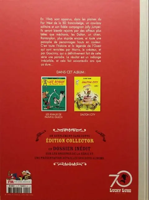 Verso de l'album Lucky Luke Édition Collector - Les Rivaux de Painful Gulch / Dalton City