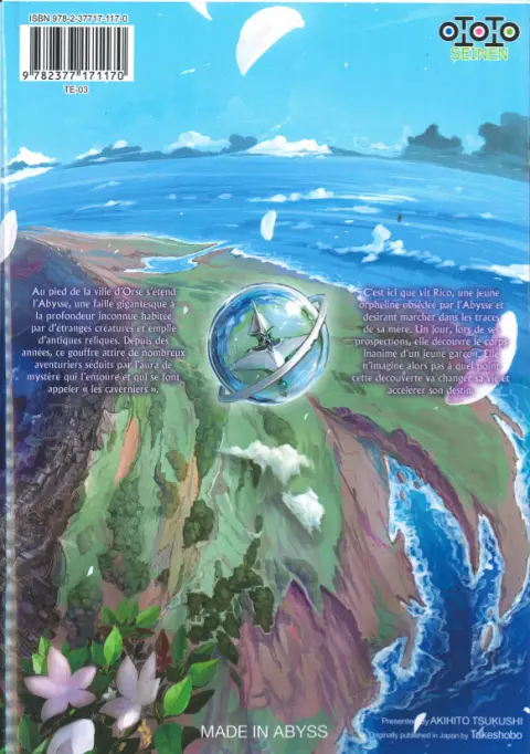 Verso de l'album Made in Abyss 1