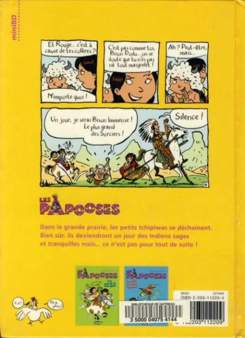 Verso de l'album Les papooses Tome 1 Un très très grand sorcier !