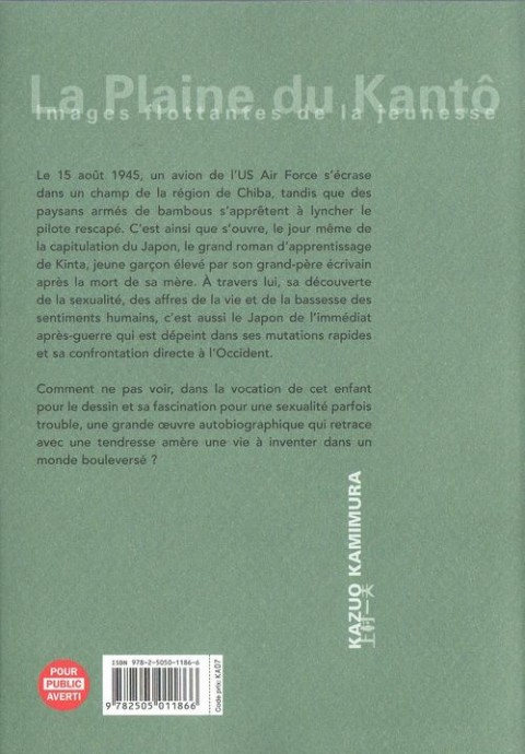 Verso de l'album La Plaine du Kantô Tome 3