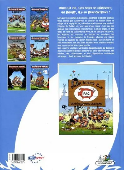 Verso de l'album Les Rugbymen Tome 6 On commence à fond, puis on accélère !