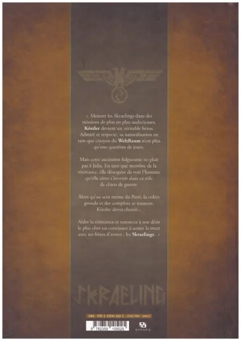 Verso de l'album Skraeling Tome 3 L'Éveil du loup