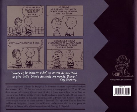 Verso de l'album Snoopy & Les Peanuts Tome 7 1963 - 1964