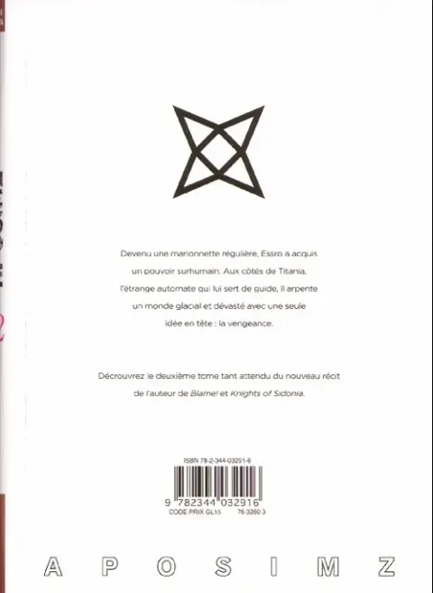 Verso de l'album Aposimz la planète des marionnettes 02