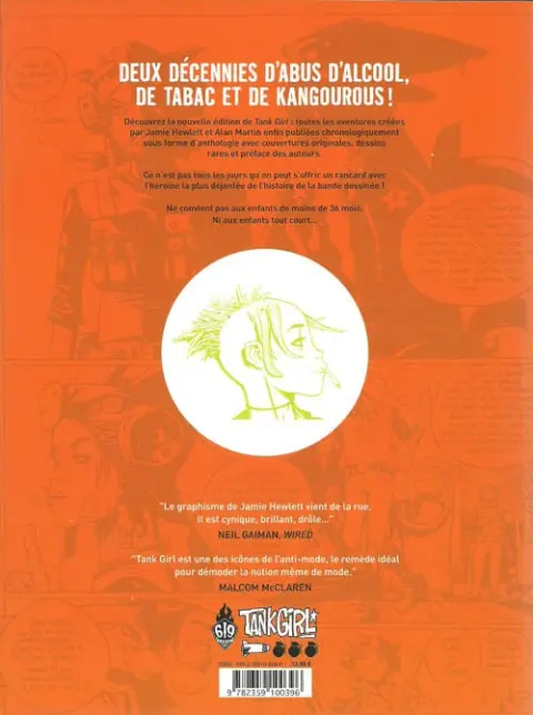 Verso de l'album Tank Girl Tome 3