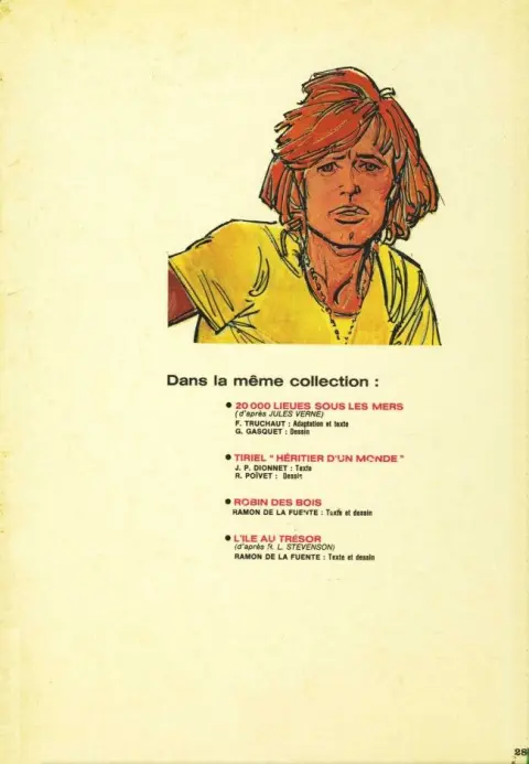 Verso de l'album Tiriel héritier d'un monde