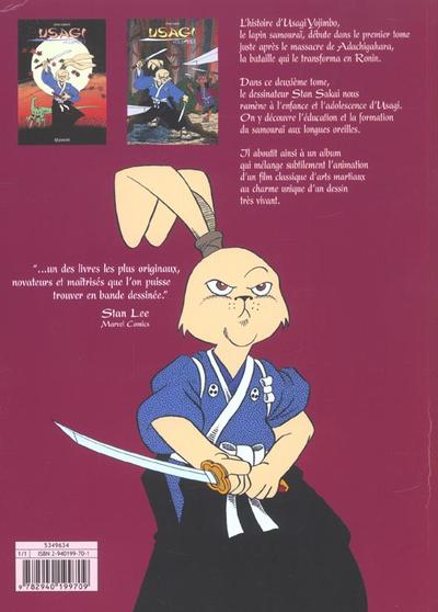 Verso de l'album Usagi Yojimbo 2