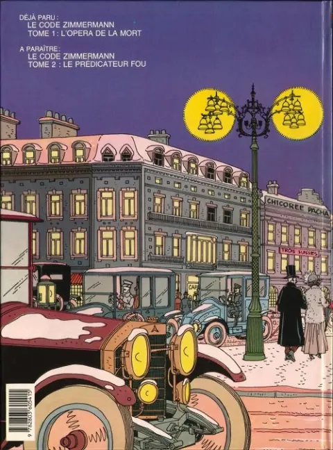 Verso de l'album Victor Sackville Tome 1 Le code Zimmermann - L'opéra de la mort