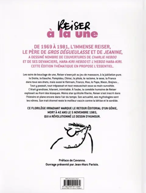 Verso de l'album Reiser à la une