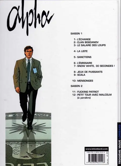Verso de l'album Alpha Tome 10 Mensonges