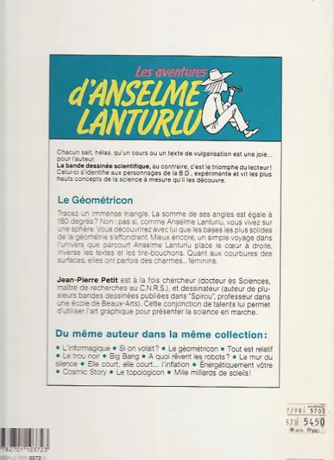 Verso de l'album Les aventures d'Anselme Lanturlu Tome 3 Le géométricon