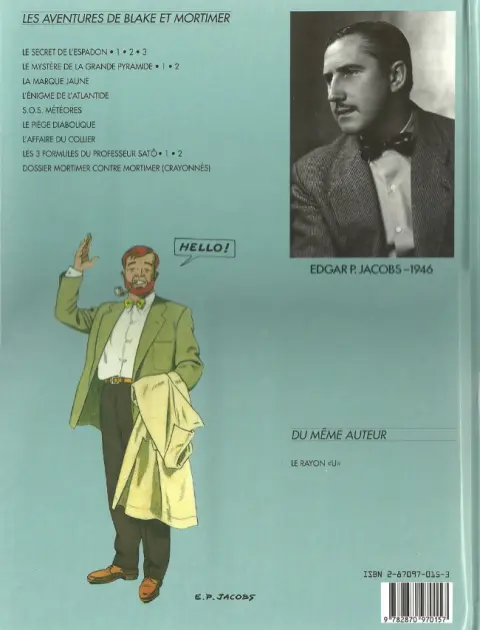 Verso de l'album Blake et Mortimer Tome 8 S.O.S. météores