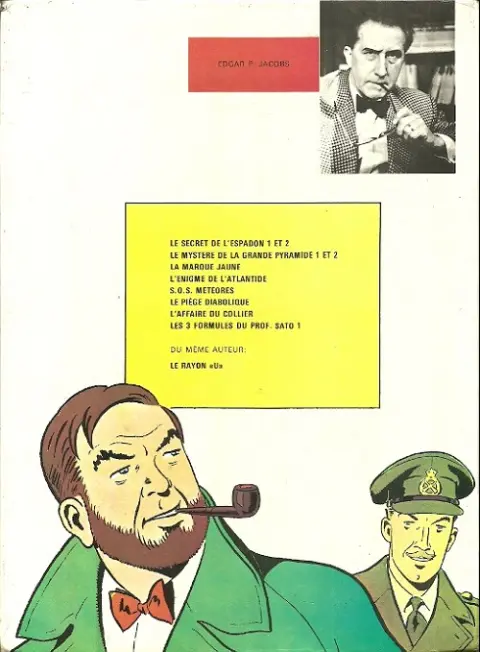 Verso de l'album Blake et Mortimer Tome 4 Le mystère de la grande pyramide - 2e partie