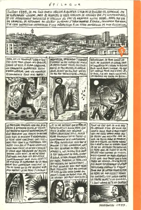 Verso de l'album Auto-Psy d'un mort-vivant Tome 1 Tombe (la veste ?) - Hiver 1999 etc.