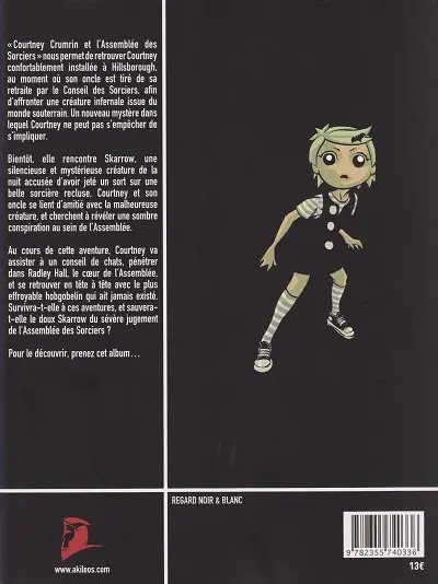 Verso de l'album Courtney Crumrin Tome 2 Courtney Crumrin et l'Assemblée des Sorciers