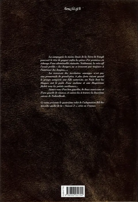 Verso de l'album Le Donjon de Naheulbeuk Tome 6 Deuxième saison, partie 4