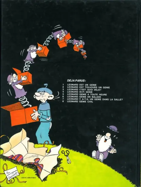 Verso de l'album Léonard Tome 2 Léonard est toujours un génie