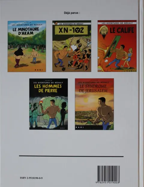 Verso de l'album Les aventures de Mékaly Tome 1 Le minotaure d'Akam