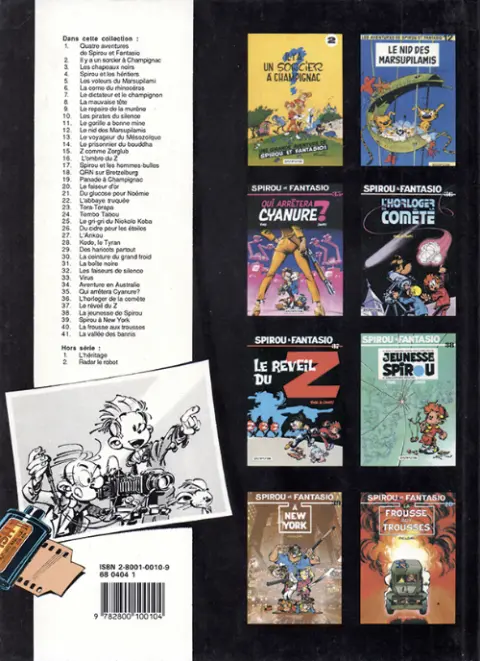 Verso de l'album Spirou et Fantasio Tome 8 La mauvaise tête