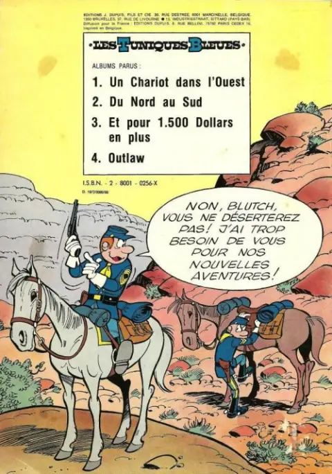Verso de l'album Les Tuniques Bleues Tome 2 Du nord au sud