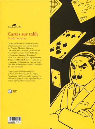 Verso de l'album Agatha Christie Tome 16 Cartes sur table