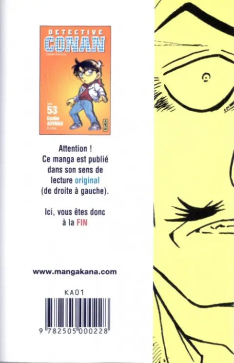 Verso de l'album Détective Conan Tome 53