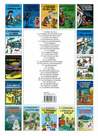 Verso de l'album Le Scrameustache Tome 31 La fontaine des mutants